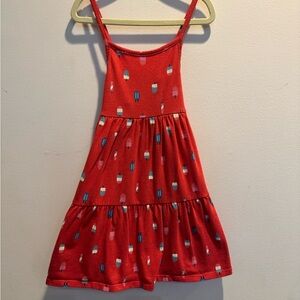 Cat & Jack Red Dress with Popsicle Pattern
